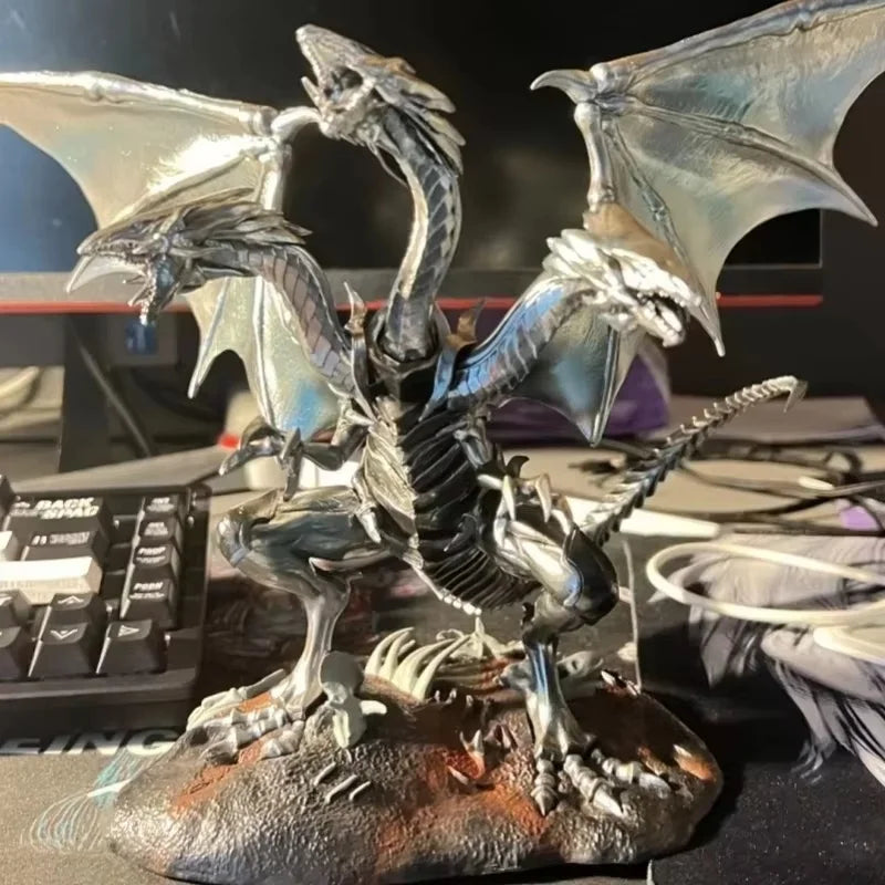 Yu-Gi-Oh Figure Blue-Eyes White Dragon Figures With Light 25cm Pvc Statue Model High Quality Collections Desk Decora Toys Gifts