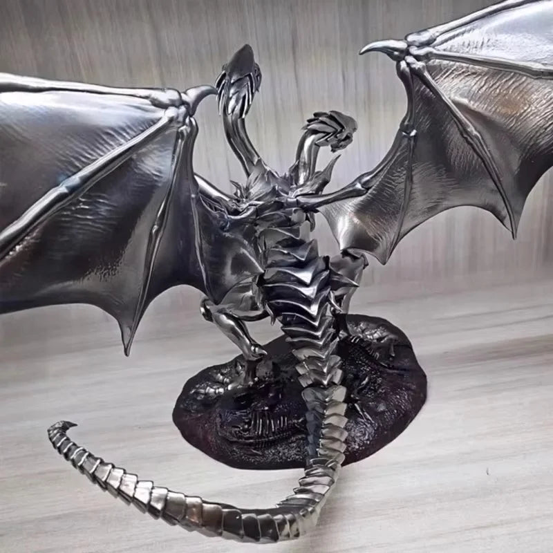 Yu-Gi-Oh Figure Blue-Eyes White Dragon Figures With Light 25cm Pvc Statue Model High Quality Collections Desk Decora Toys Gifts