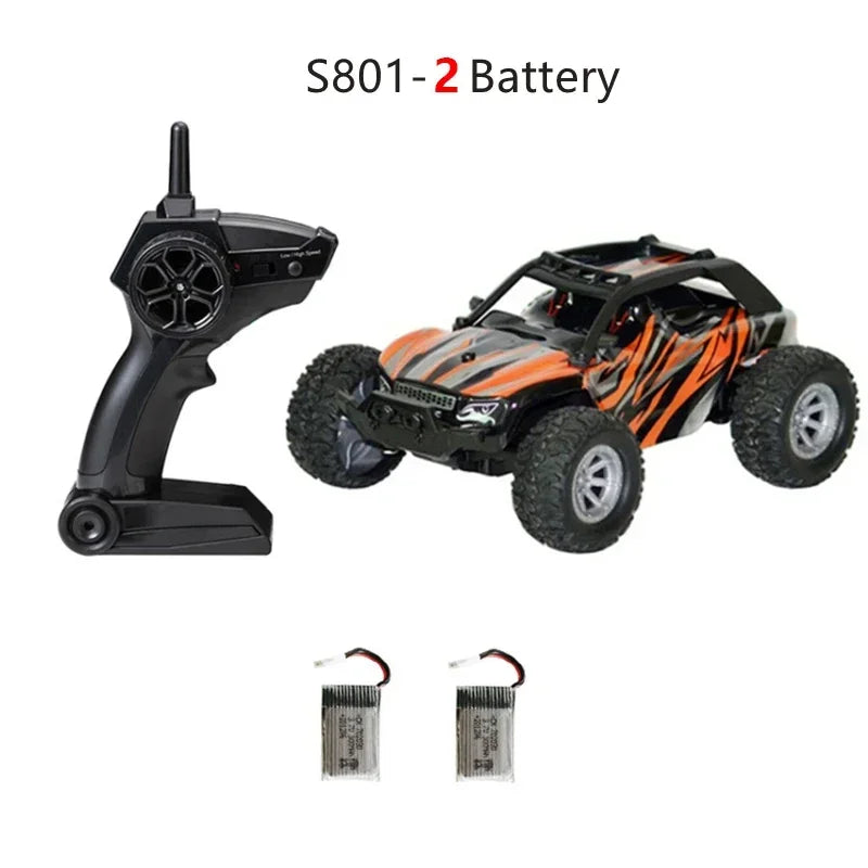 S801 S802 Rc Car 1/32 2.4g Mini High-speed Remote Control Car Kids Gift For Boys Built-in Dual Led Lights Car Shell Luminous Toy