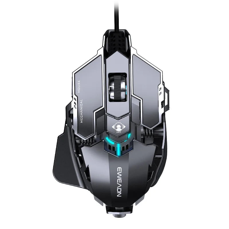 MK500 RGB Backlight Wired Mechanical Mouse 12800DPI Adjustable Macro Programming E-Sport Ergonomic Gaming Mouse For PC Laptop