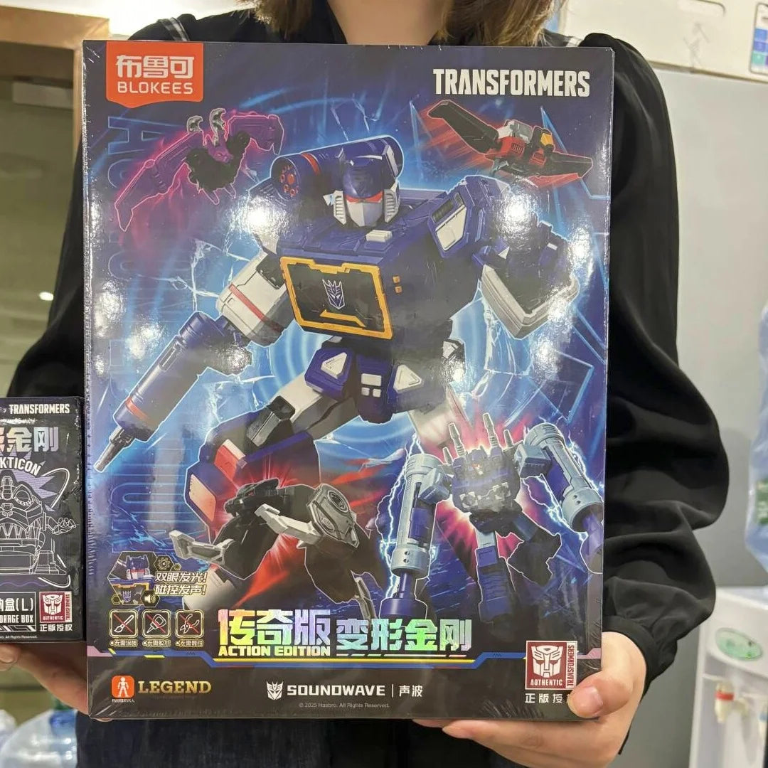 New Sale Blokees Transformers Action Edition Soundwave Toys Lighting Sounding Assembled Action Figures Movable Model Gift Toy