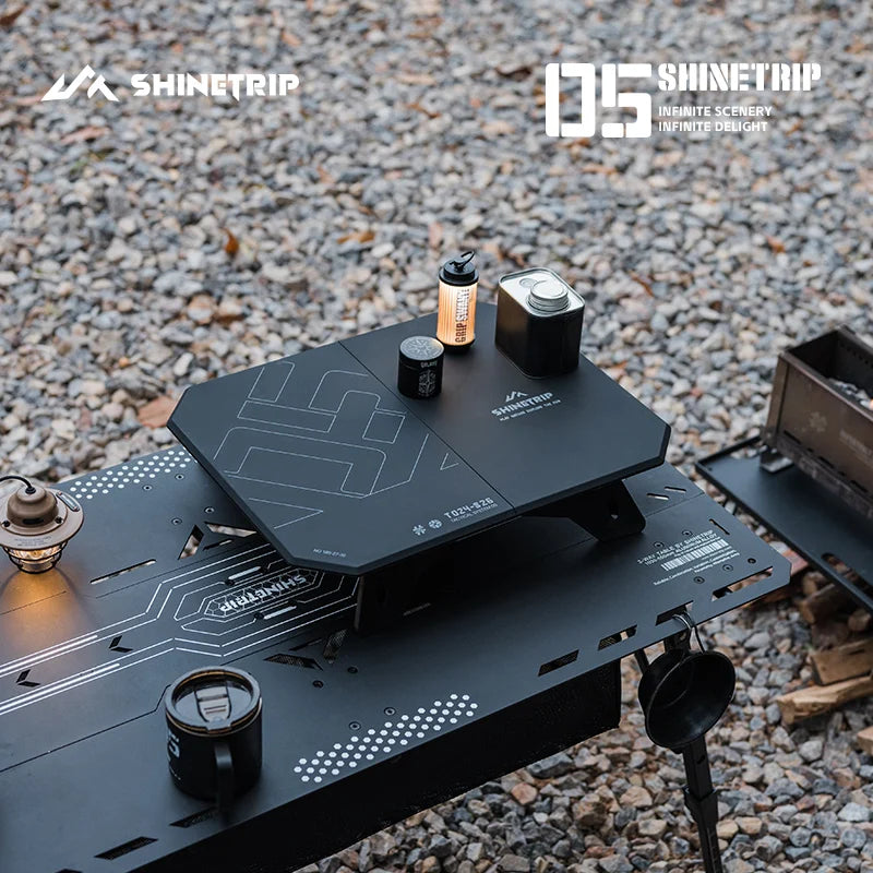ShineTrip 05 Series Ultralight Dual Purpose Table Outdoor Camping Portable Table Folding Abs Desktop and Aluminum Stand