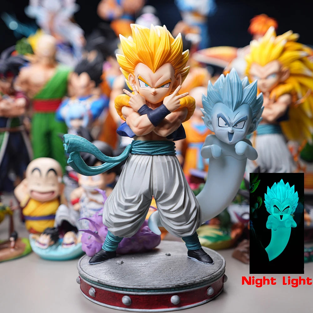 25 см/9,84 инча Аниме Dragon Ball Z Фигура Super Saiyan 3 Gotenks Фигура SSJ3 Gotenks PVC Колекционерски Модел Играчки Подаръци