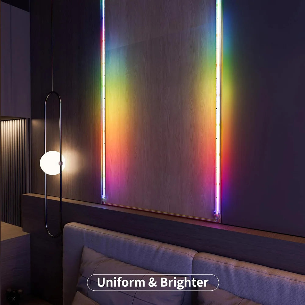 10m 20m Tuya Zigbee COB RGBIC LED Strip 24V Dream Color Addressable IC Light 2.4G Remote for Alexa Google Assistant SmartThings