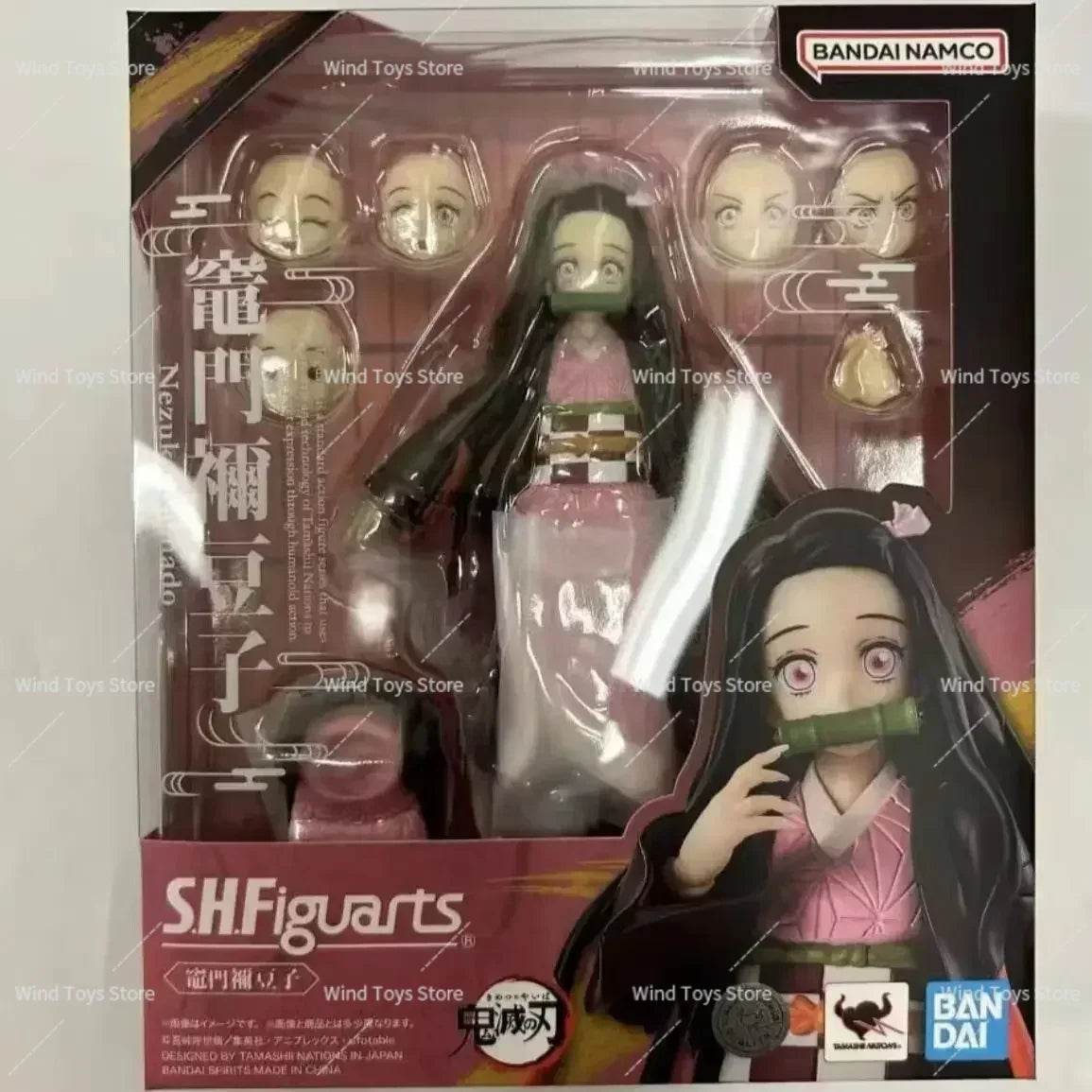 100% Original Bandai Sh Figuarts Shf Kamado Nezuko Demon Slayer Kimetsu No Yaiba in Stock Anime Collection Model Figures Toys