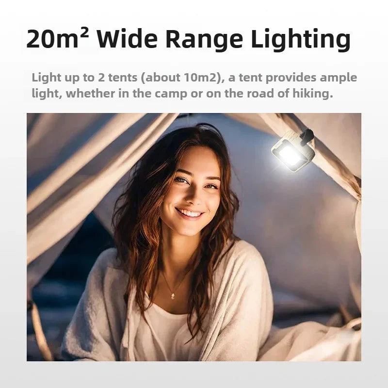 GOPEAK Upgrade G500 Small Square Lamp LED Flashlight Portable Searchlight Rechargeable Outdoor Emergency Camp Work Light