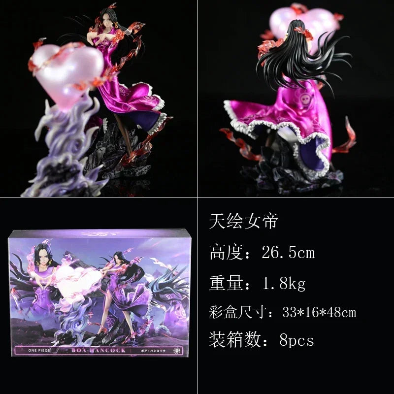 New IN STOCK 26CM ONE PIECE Anime Figures BoaΒ·Hancock Figures with light sexy girl PVC Statue desktop decoration model Gift Toys