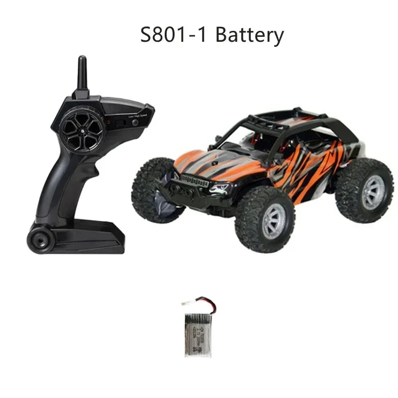 S801 S802 Rc Car 1/32 2.4g Mini High-speed Remote Control Car Kids Gift For Boys Built-in Dual Led Lights Car Shell Luminous Toy