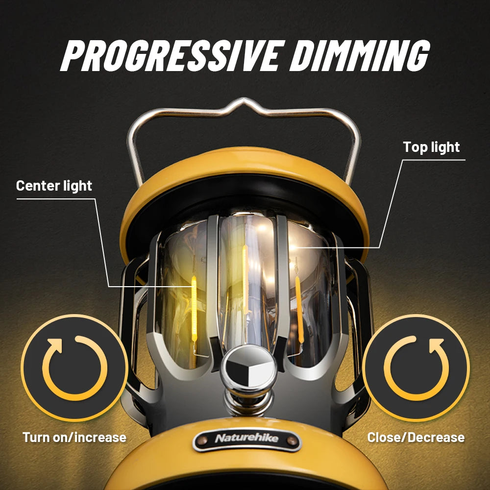 Naturehike 2025 New Ambient Camping Lantern Waterproof Hanging High Edurance Outdoor Lamp Ultralight Travel Hiking LED Lights