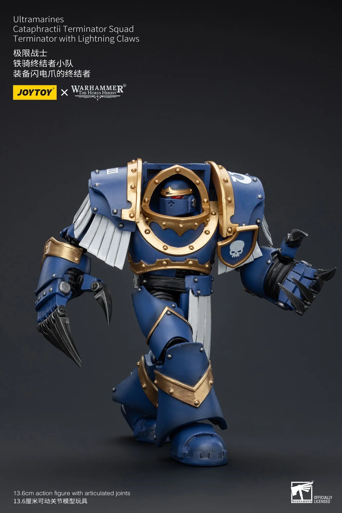 Joytoy Warhammer 1/18 Action Figures Ultramarines Cataphractii Terminator Squad Terminator with Lightning Claws Boy Gifts