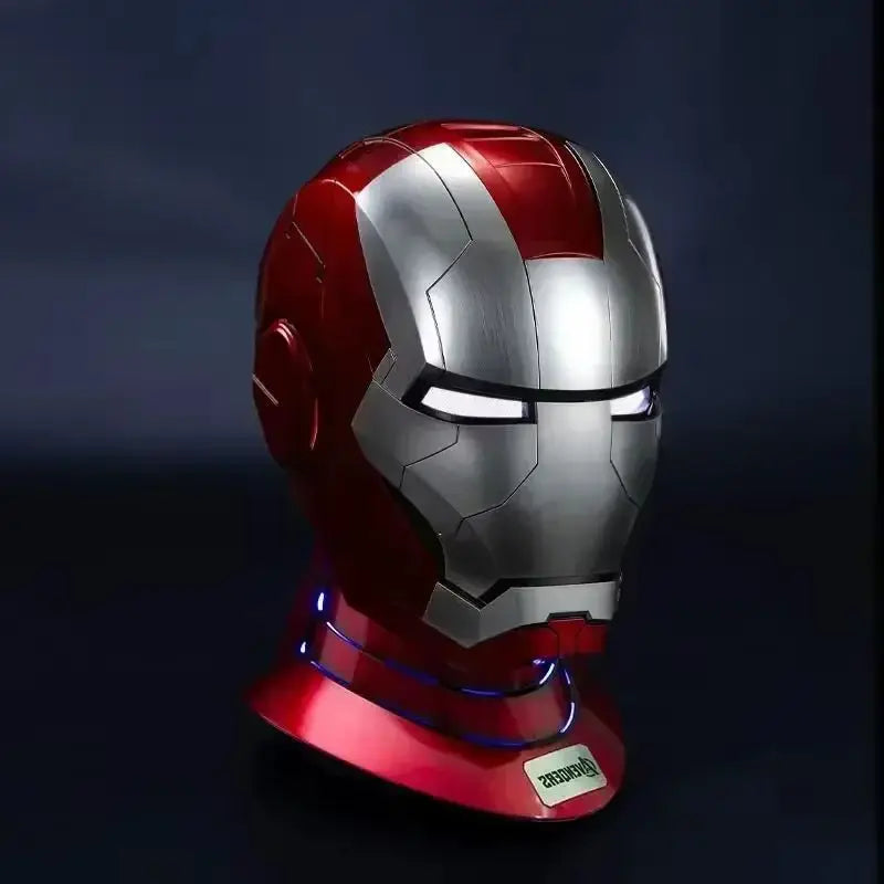 Electronic Iron Man Mk5 1:1 Helmet Automatoc Voice Control Avengers Mk7 Mk5 Cosplay With Led Light Toy Close Ironman Helmet Gift