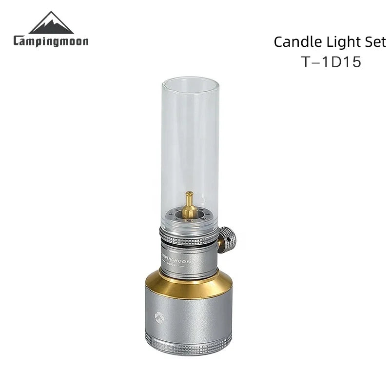 T-1D15 Vintage Gas Lamp Glamping Atmosphere Lantern with Glass Cover Classical Light Butane Mantle Lamp for Tent Outdoor Camping