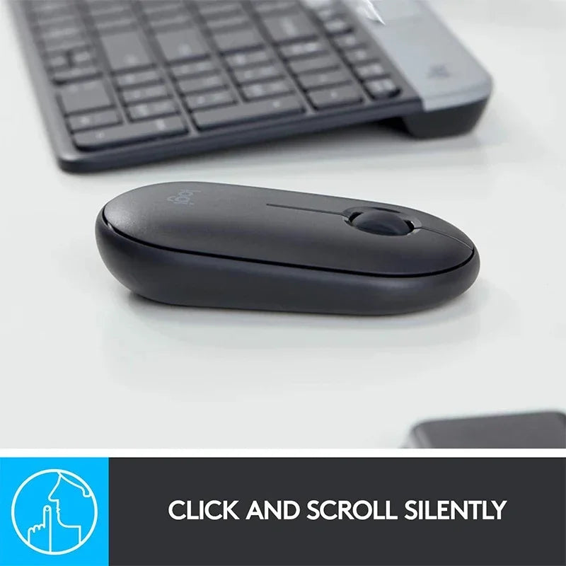 Logitech PEBBLE M350 Laptop Tablet Mouse Wireless Bluetooth Mouse Light and Thin Mute Office Mini Mouse