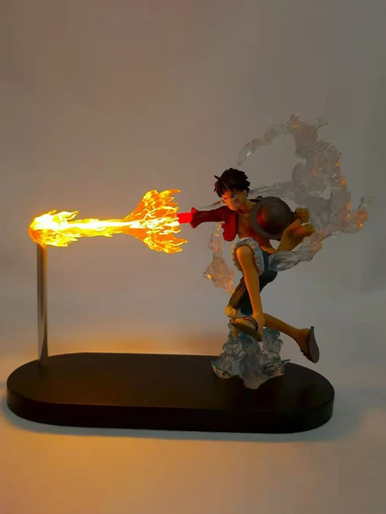 New Sell Well One Piece Fire Fist Ace And Luffy Handmade Night Light Desk Lamp Surrounding Handmade Model Ornament