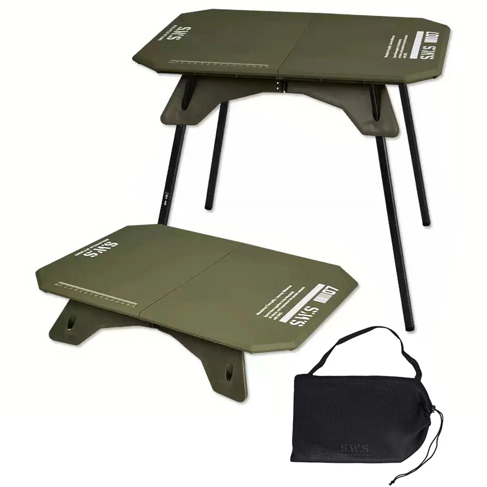 Outdoor Folding Table High Low Dual-Use Ultralight Camping Table Aluminum Alloy Lightweight Picnic Table for Backpacking Hiking