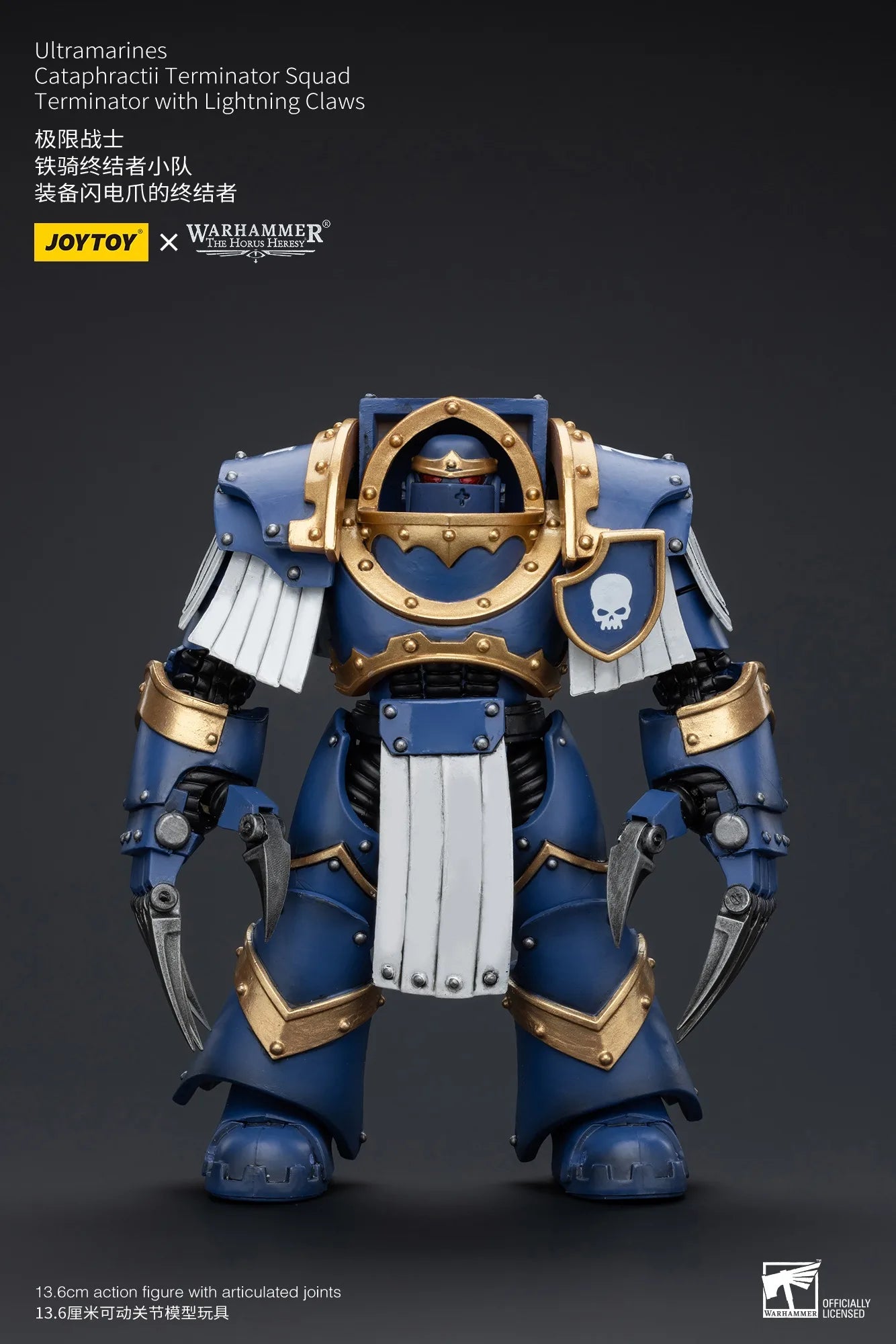 Joytoy Warhammer 1/18 Action Figures Ultramarines Cataphractii Terminator Squad Terminator with Lightning Claws Boy Gifts