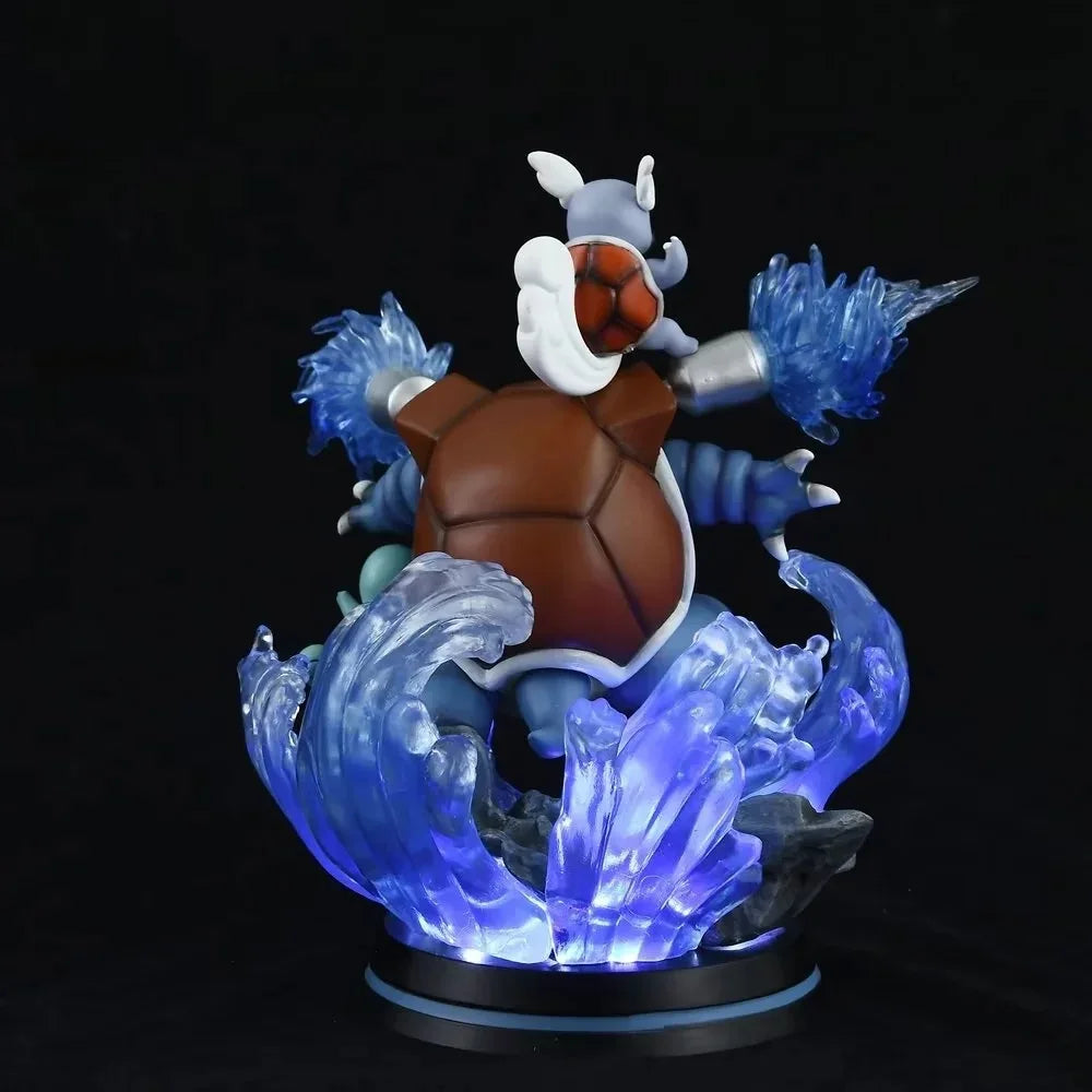 Anime Pokemon Squirtle Wartortle Blasto Battle Ver. GK PVC Action Figure Game Statue Collectible Model Kids Light Up Toys Doll