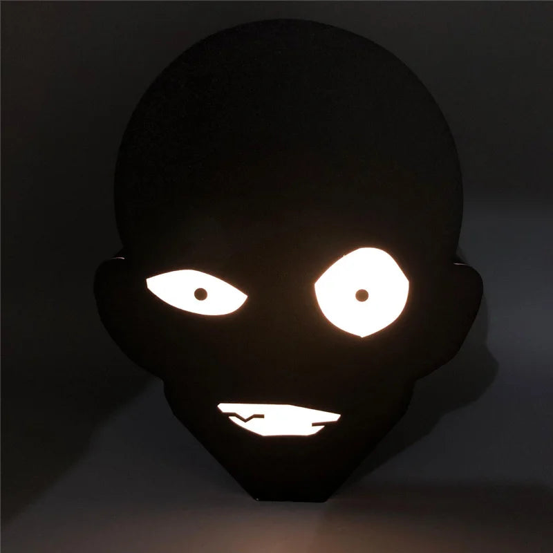 Popular Black Clothed Man Night Light Soft Light Eye Protection Funny Sand Sculpture Horror Bedhead Atmosphere Light Decoration