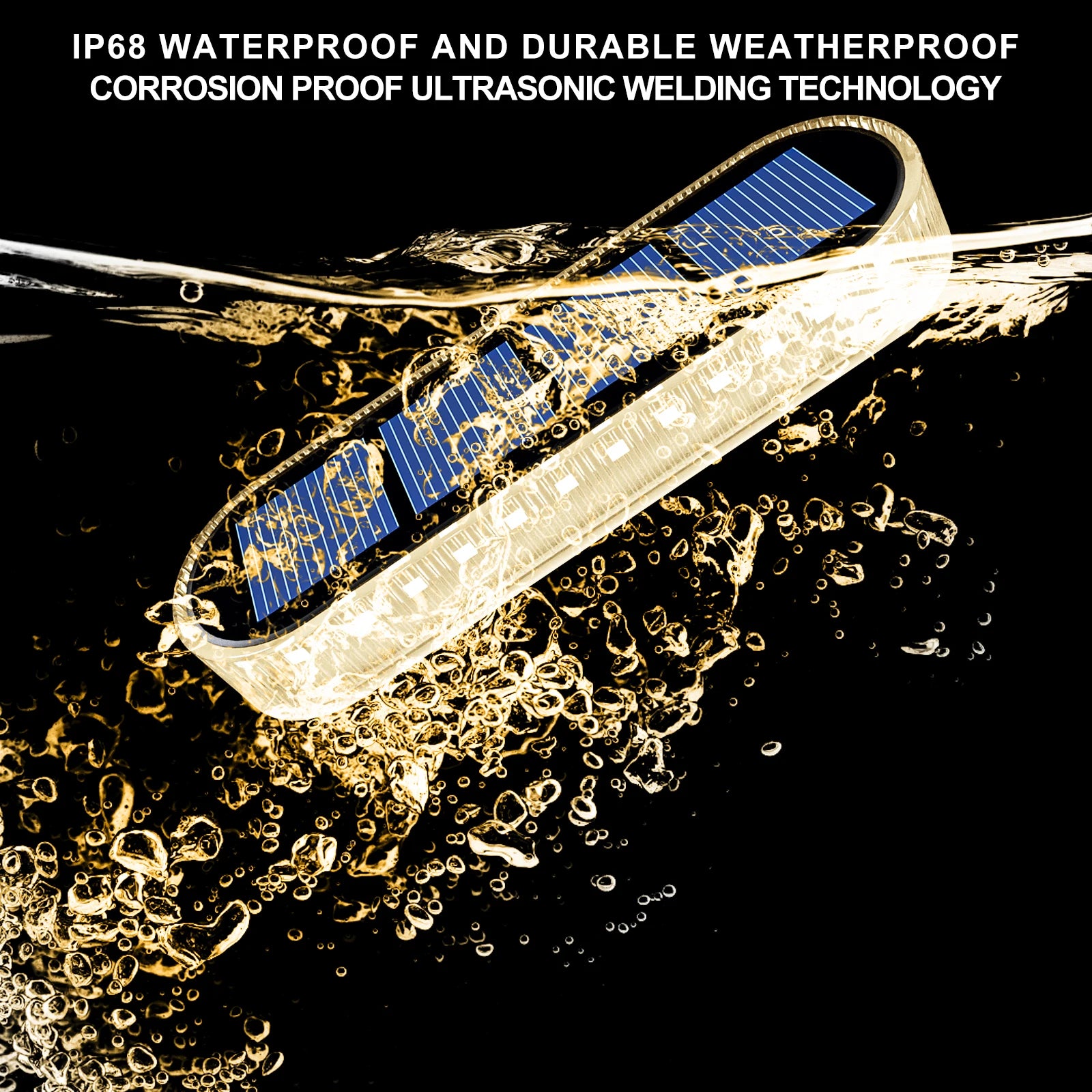 Quality Solar Step Lights Waterproof IP68 Warm White LED Path Lights Solar Powered Light Bar for Stairs Driveway Walkway Dock