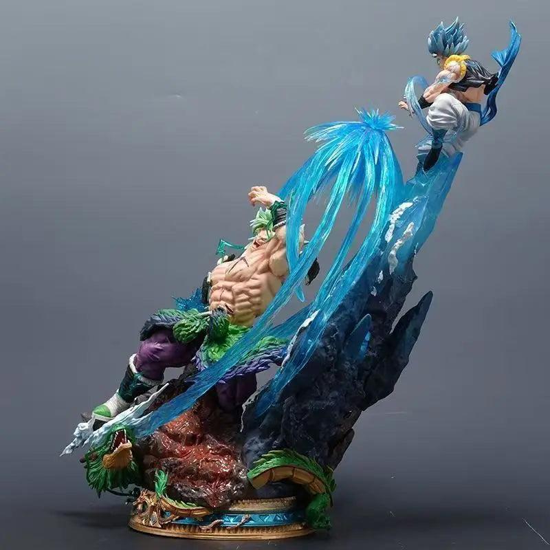Anime Super Saiyan Broly Figure GK Dragon Ball Figurine 41cm BUG Broli Action Figure Lighted Model PVC Collection Desktop Toys