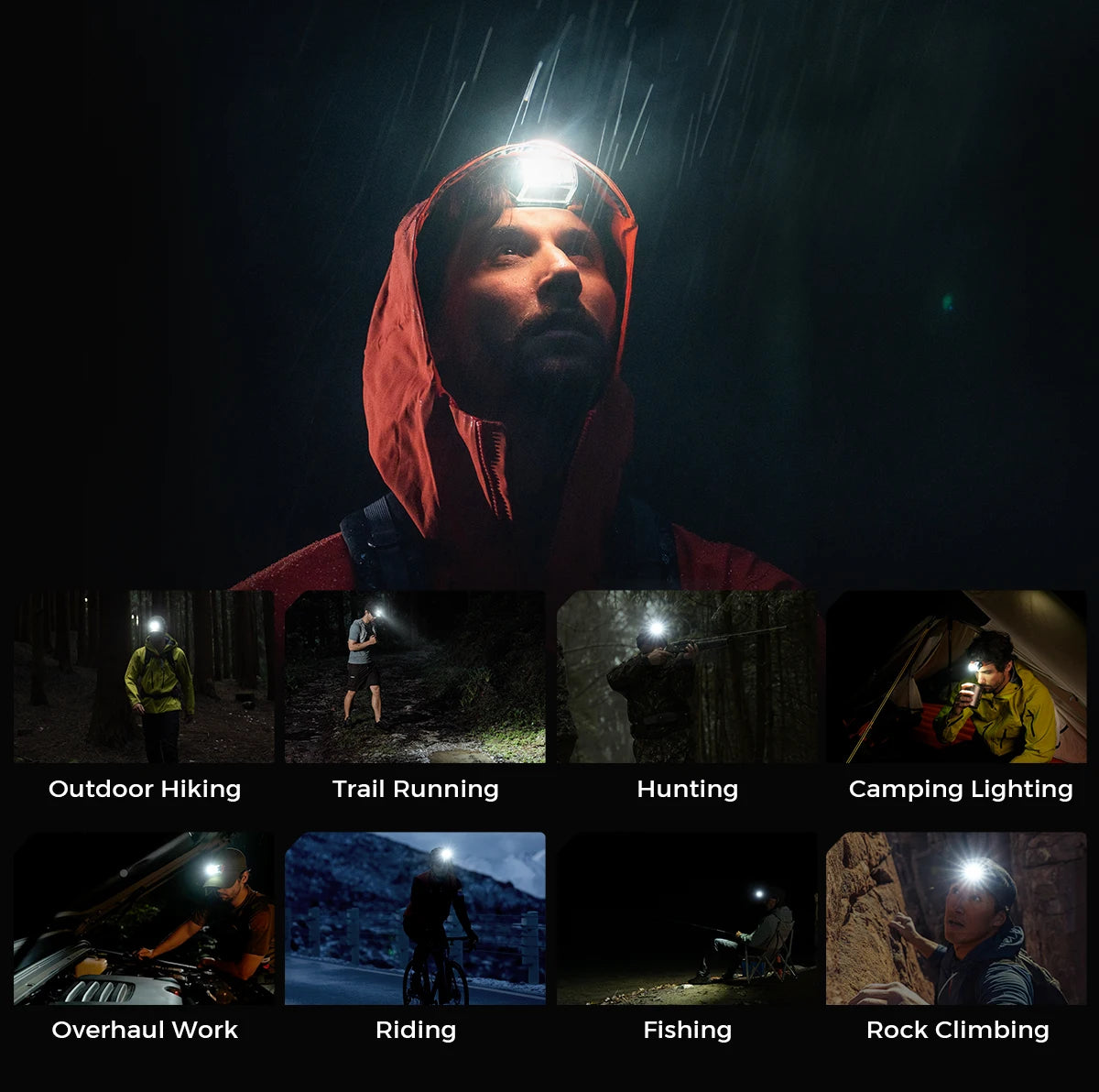 FLEXTAIL Ultra-Light LED Headlamp for Camping, Hiking, Running & Fishing, 1 Replaceable & Rechargeable Battery Included