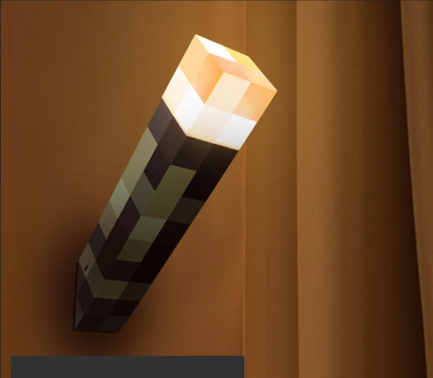 Creative Brownstone Torch LED Night Light USB Rechargeable Game Room Decoration Table Light Festival Gifts for Kids Game Lamps