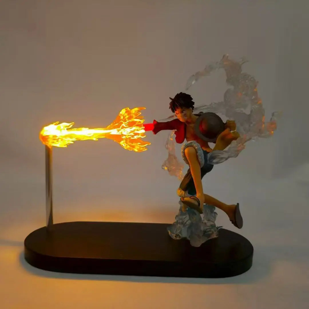 New Sell Well One Piece Fire Fist Ace And Luffy Handmade Night Light Desk Lamp Surrounding Handmade Model Ornament