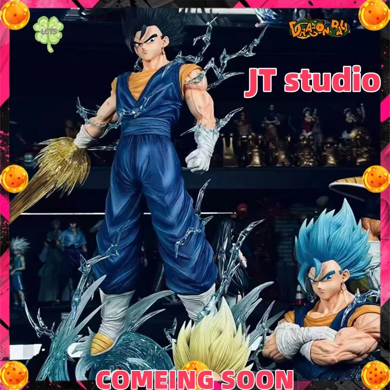 HOT-Presale JT studio Dragon Ball Anime Figures 1/6 37cm Vegetto Figures 3 heads PVC Statue Model Gifts Toys Can emit light