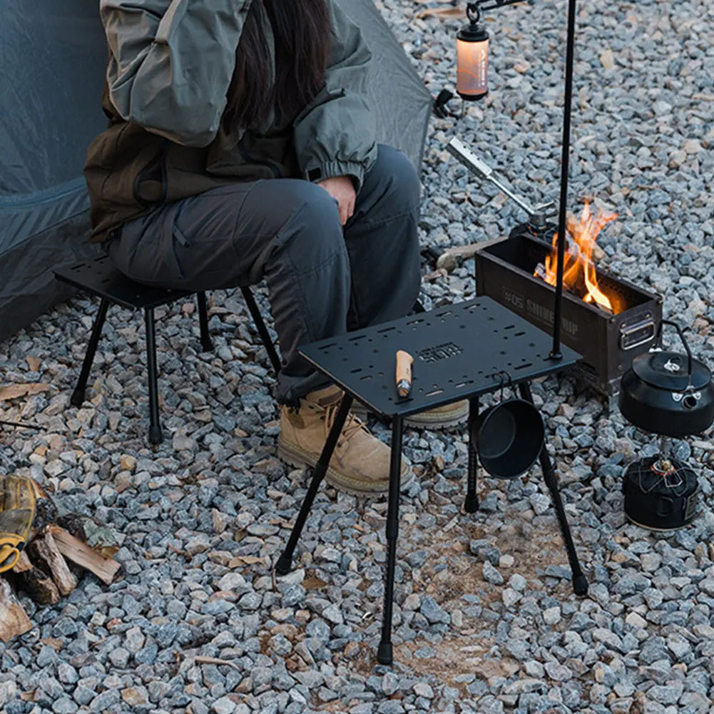 IGT 1 Unit Mazar Lightweight Portable Folding Table Multifunction Expanded Foldable Camp Table for Camping Hiking Picnic Tool