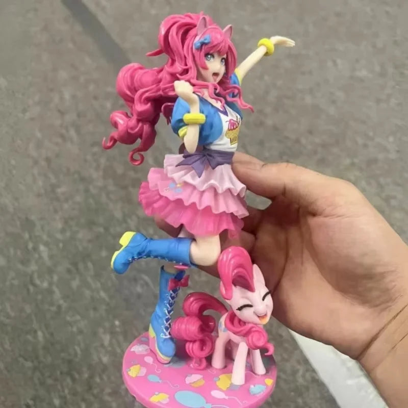 New My Little Poni Series Rainbow Anime Figure Cute Doll Applejack Toy Fluttershy Twi Light Sparkle Model Doll Toy Birthday Gift