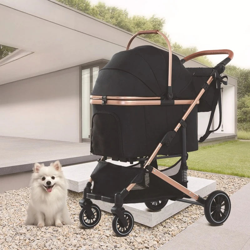 2025 New Pet Stroller Portable Pet Carrier Lightweight Foldable Dog and Cat Stroller Outdoor Travel Pet Stroller