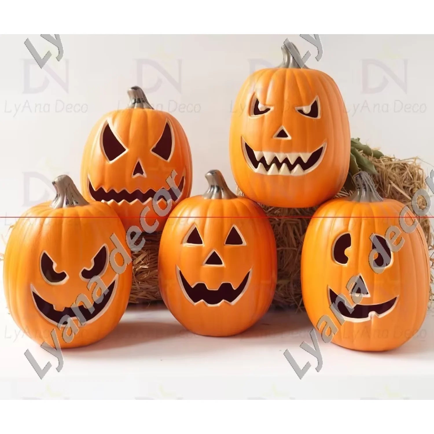 Plastic Products Halloween Accesorios Yard Ornaments Luminous  Props Scary Led Pumpkin Light Halloween Decor