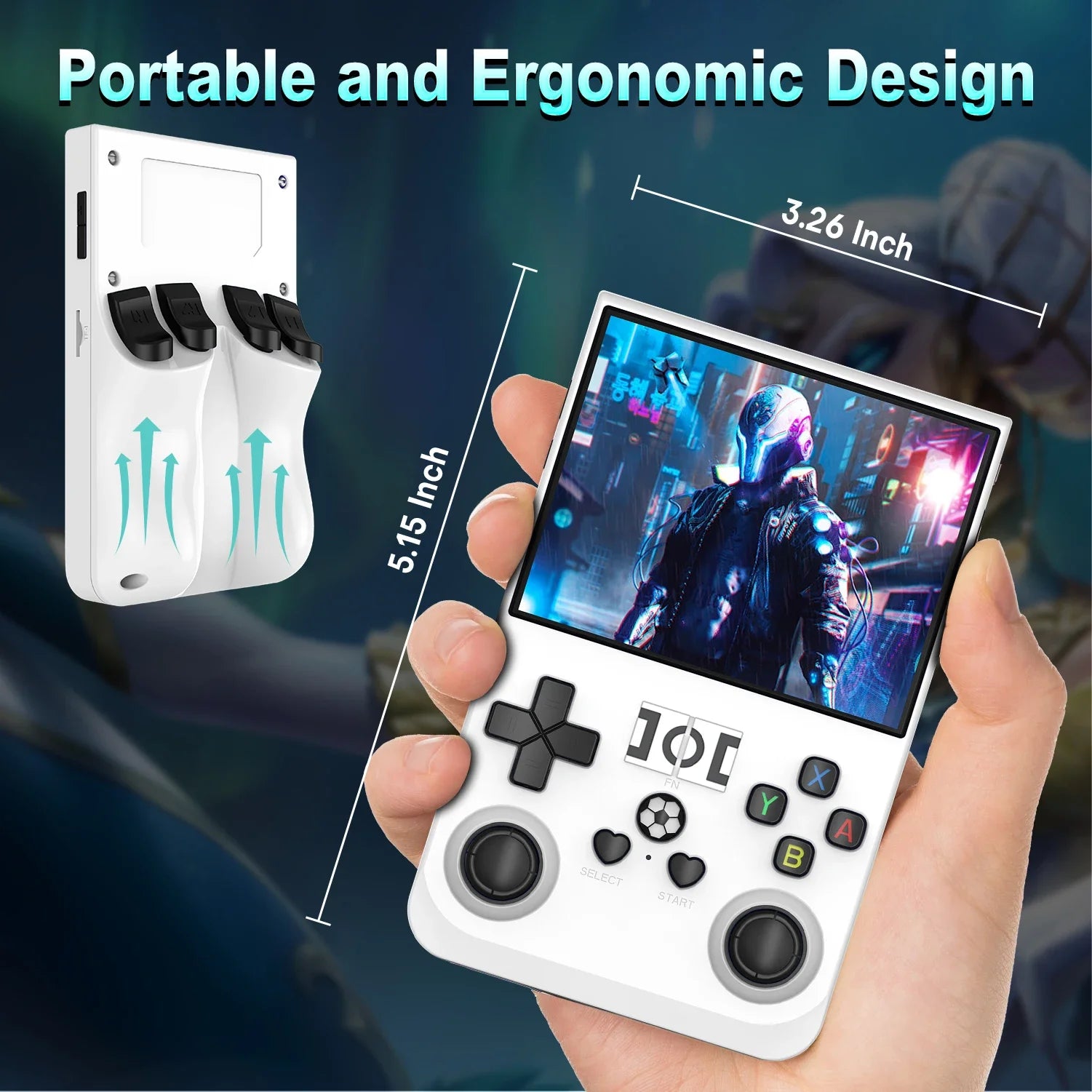 Open Source R36PRO 30000+Games Retro Handheld Video Game Console 3.5 Inch IPS Screen RK3326 Chip Portable Pocket Video Player