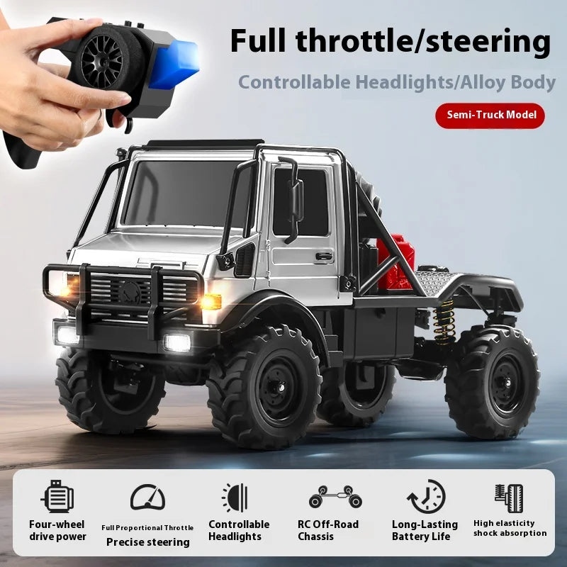 MN333 Unimog U4000 RC Car 1/18 4WD Light Metal Front Electric Remote Control Car Powerful Outdoor Climbing Off-road Vehicle Gift
