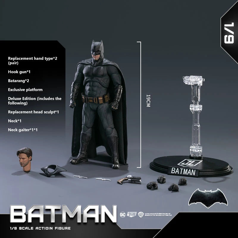 DC Batman Fondjoy Justice League Light Armor Batman Model Limited Head Sculpt Action Figures 19cm Collect Ornaments Boys Gifts
