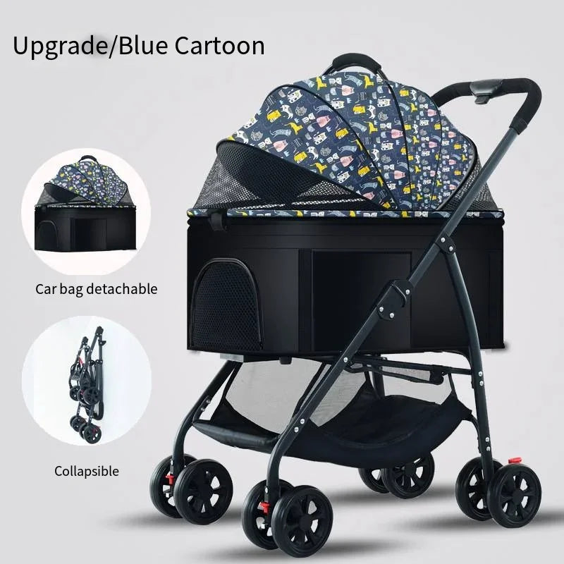 Pet Car Strollers Lightweight Foldable Specifically Designed for Walking Dogs Infants Medium-sized Small Dogs Cats Outdoor