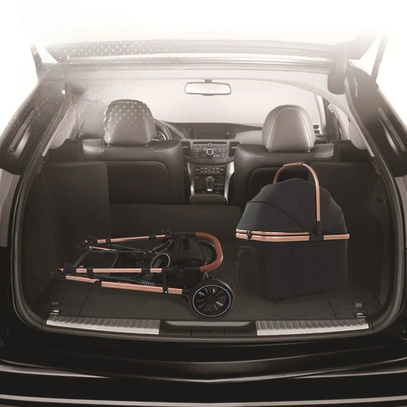 2025 New Pet Stroller Portable Pet Carrier Lightweight Foldable Dog and Cat Stroller Outdoor Travel Pet Stroller