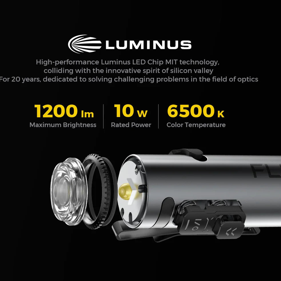 FLEXTAIL ZERO FLASHLIGHT - 47g 1200 Lumens EDC Flashlight, 7 Light Modes with Replaceable and Rechargeable Battery