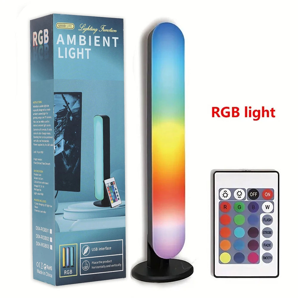 24 Keys IR Remote Control  Smart RGB Strip Lights Gaming Lights, TV Ambient Backlight Sync With Music, RGB Desk Lamp For TV, PC