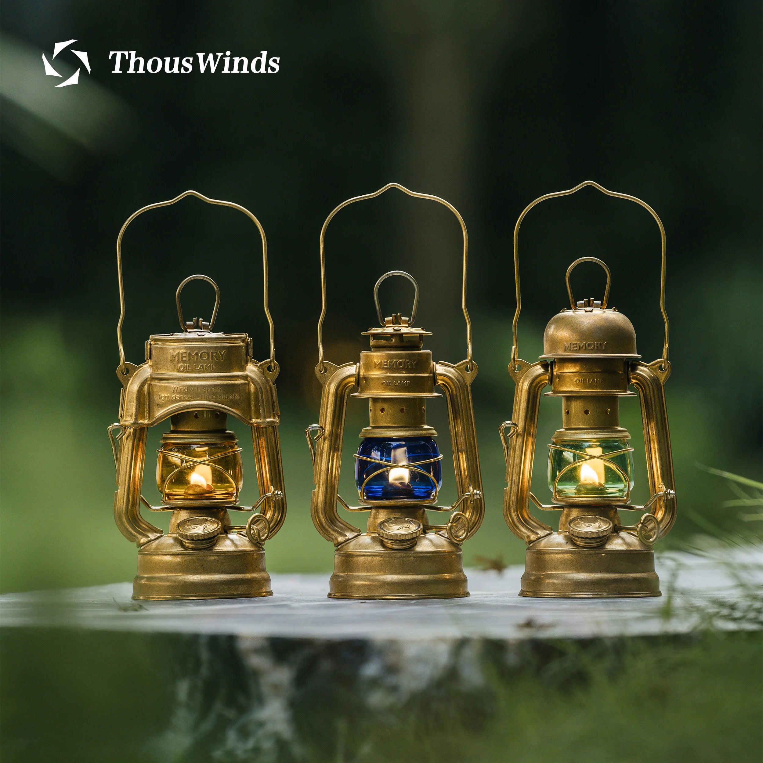 Thous Winds Memory Oil Lamp Portable Outdoor Mini Camping Lantern Retro Camp Lights for Hiking Picnic Camping Supplies