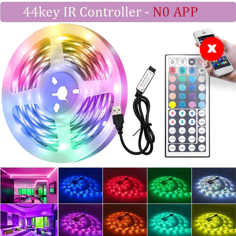 Tuya WiFi LED Strip Lights Smart Life USB 5050 RGB Lamp Tape TV PC Backlight Room Light Flexible Diode Work With Alexa Google