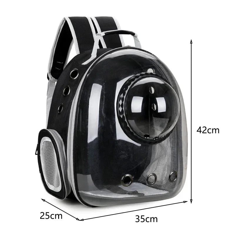 Premium Transparent Breathable SpaceCapsule Pet Backpack Lightweight Portable Soft Carrier Bag for Cats Dogs Travel Outdoor