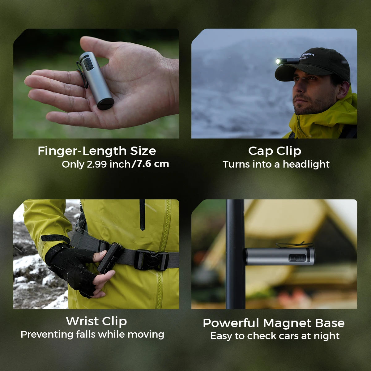 FLEXTAIL ZERO FLASHLIGHT - 47g 1200 Lumens EDC Flashlight, 7 Light Modes with Replaceable and Rechargeable Battery