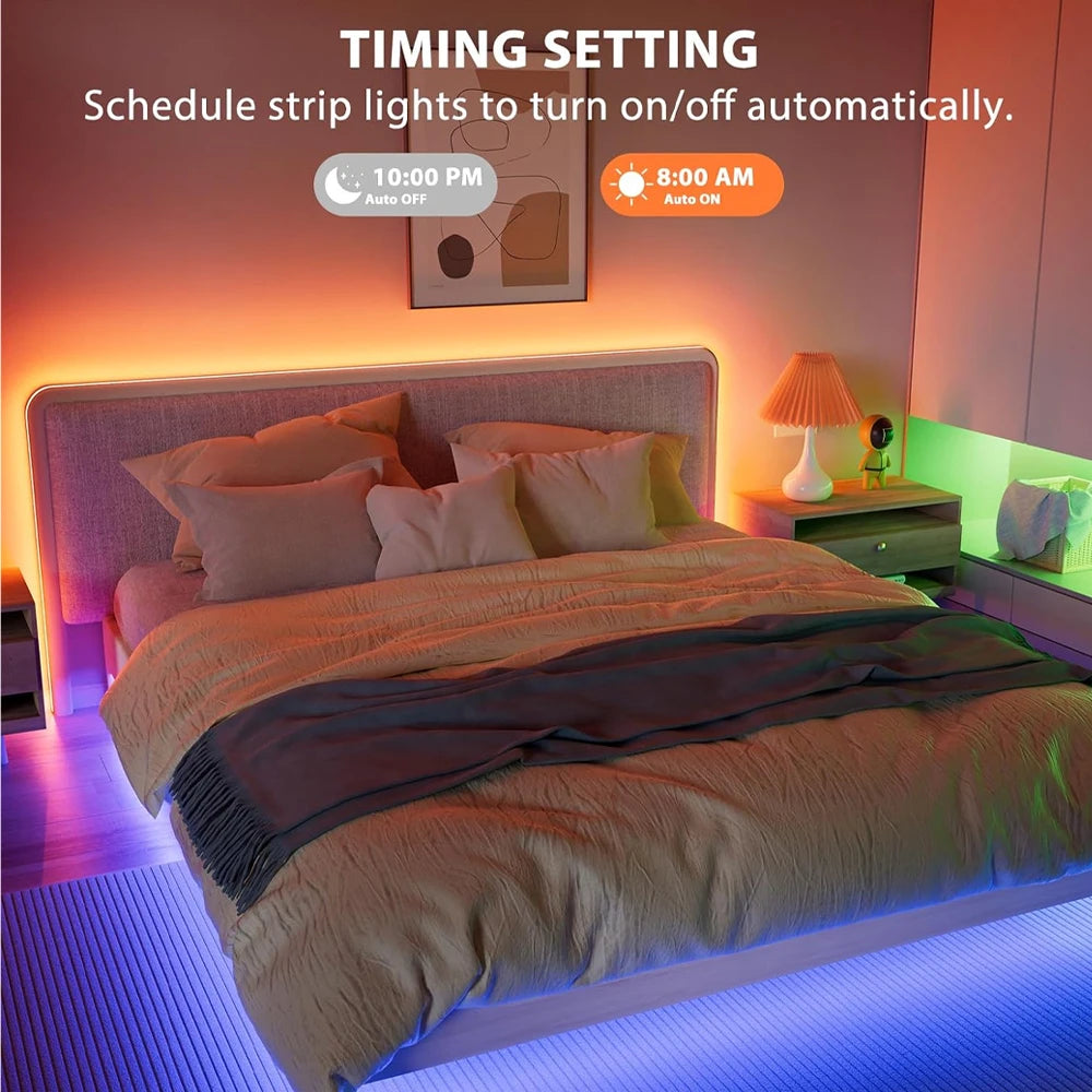 10m 20m Tuya Zigbee COB RGBIC LED Strip 24V Dream Color Addressable IC Light 2.4G Remote for Alexa Google Assistant SmartThings
