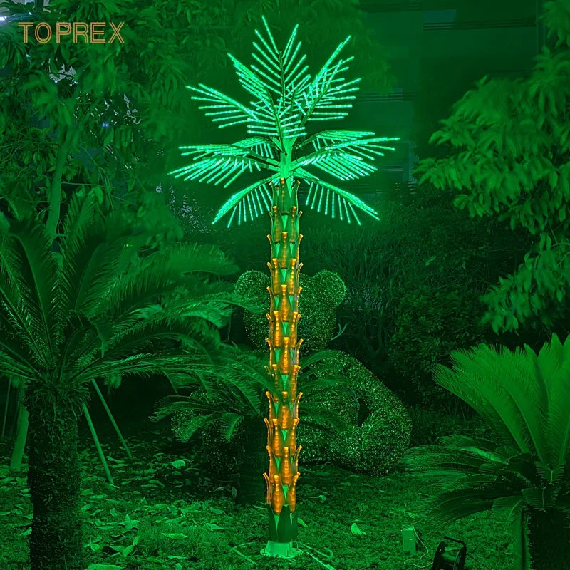 Trade Outdoor Waterproof 3m LED Palm Tree Light Holiday Decorative 12 ft Natural Led Lighted Changing Light up Palm Trees