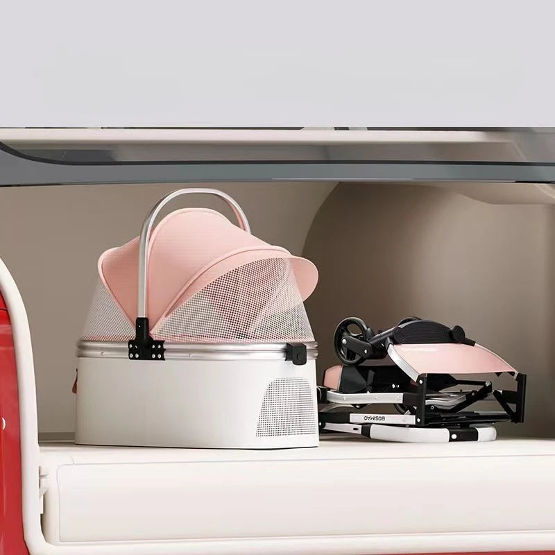 High appearance Pet Stroller Detachable Multifunctional Pet Carrier  Lightweight and Foldable  Portable Pet Stroller Dogs Buggy