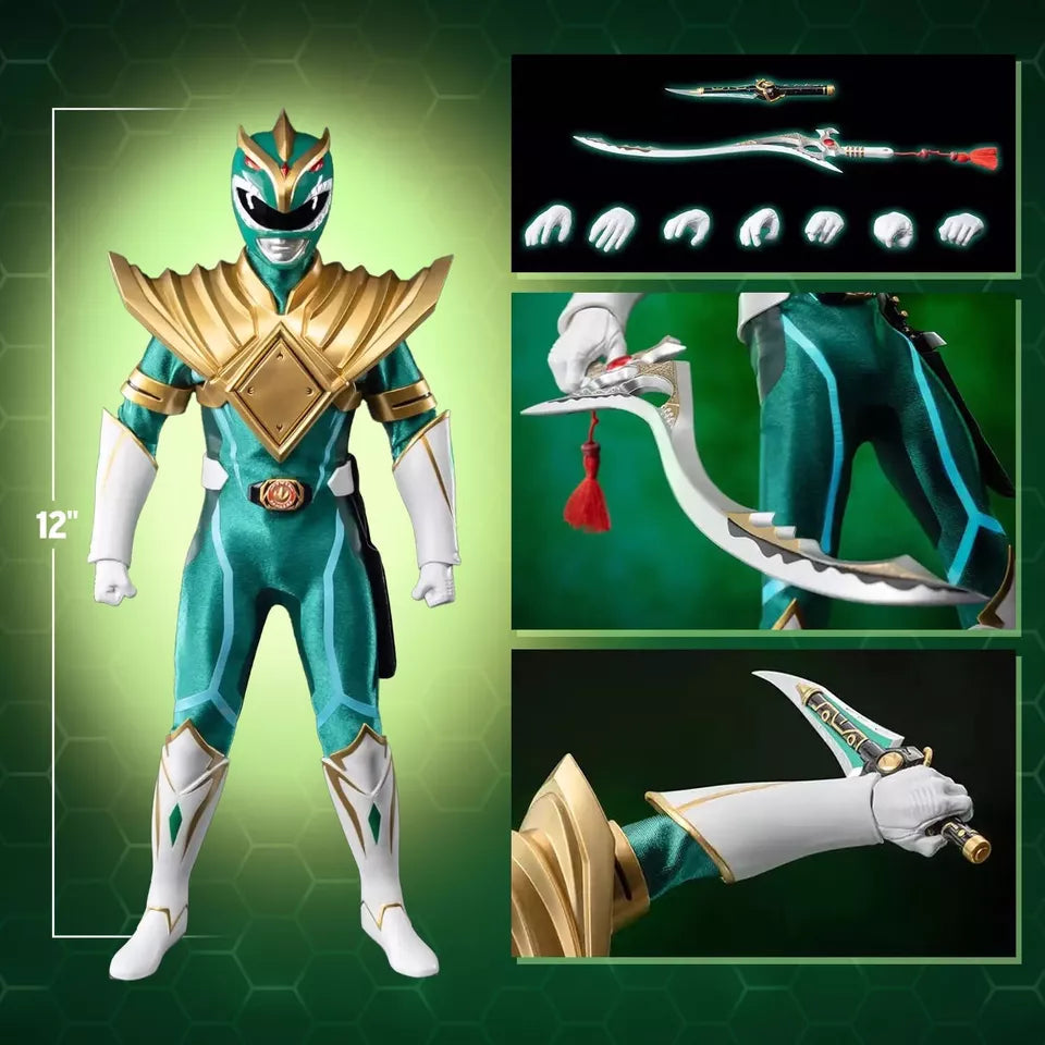 threezero Power Rangers: Enhanced Green Ranger (Matt Cook) — 1/6 Scale Collectible Figure (Glow-in-the-Dark Edition)