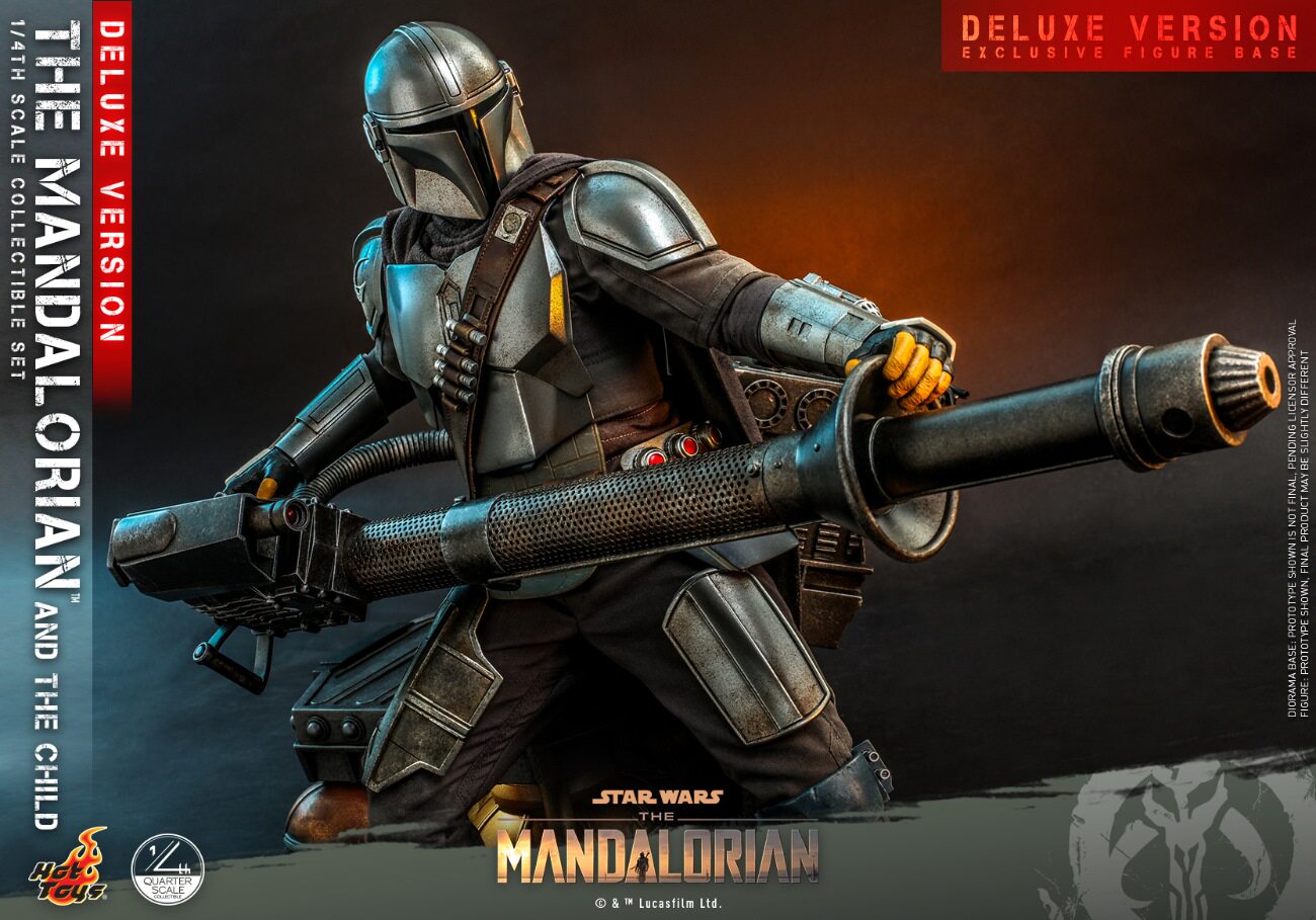 HOTTOYS 1/4 Mandalorian Baby Yoda Deluxe Articulated Figure QS017