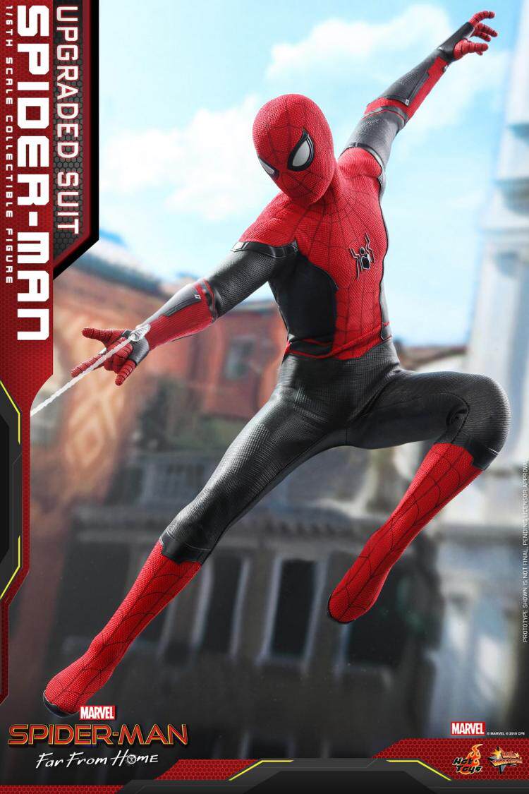 HOTTOYS 1/6 Spider-Man: Far From Home Upgraded Red and Black Suit Figure MMS542