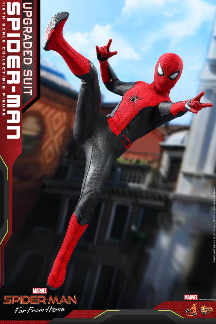 HOTTOYS 1/6 Spider-Man: Far From Home Upgraded Red and Black Suit Figure MMS542
